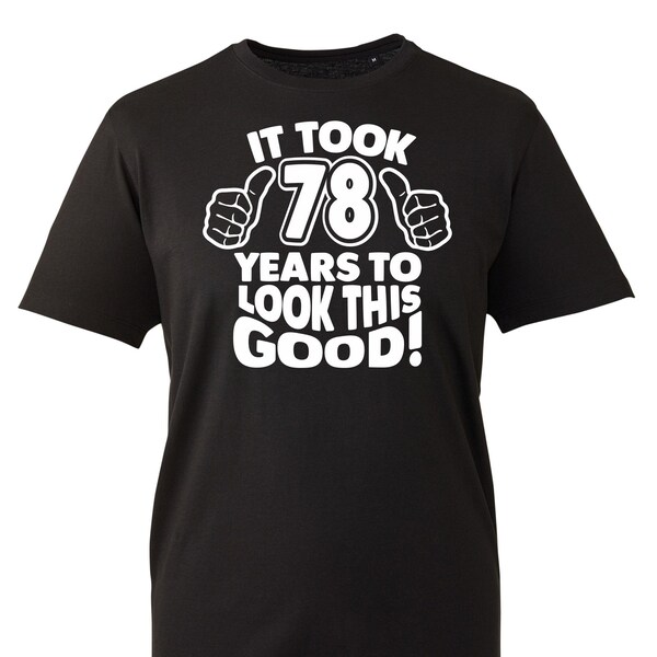 78th Birthday Gift Shirt - Classic Retro 1947 Design For Men & Women, Customizable T-Shirt In Sizes S-5X - View #11