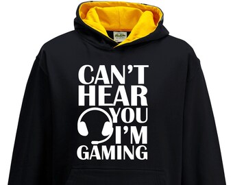 Gamer Gifts Cant Hear You Im Gaming Boys Girls Xmas Christmas Gifts Presents Gaming Hoody Hoodie Game Internet Gamer