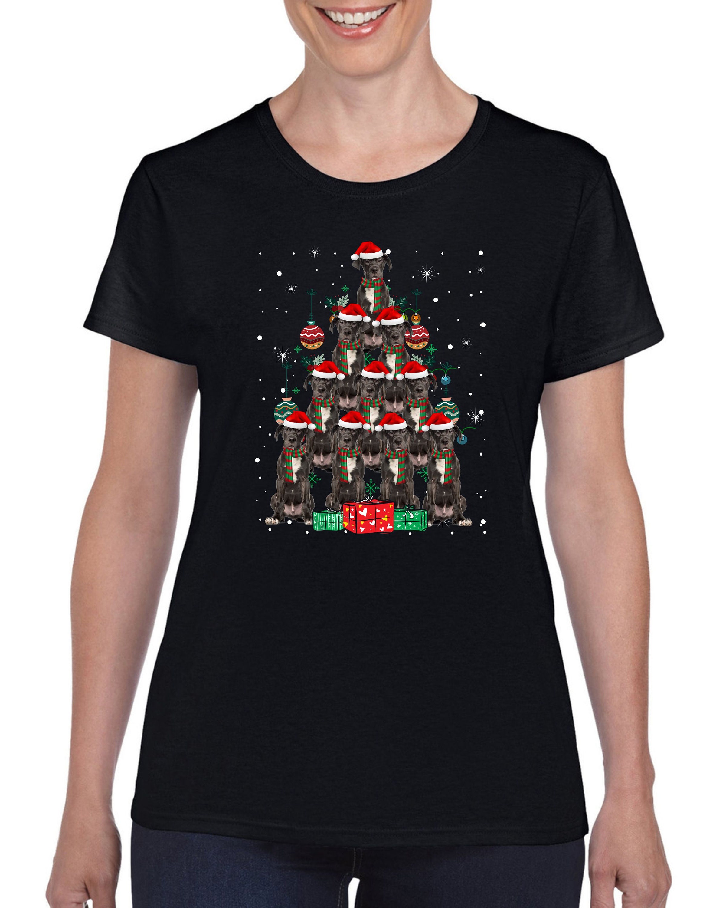 Discover Great Dane Dog Xmas Christmas Gifts Womens T Shirt Kids T-Shirt  Mens TShirt Tree Santa Clause