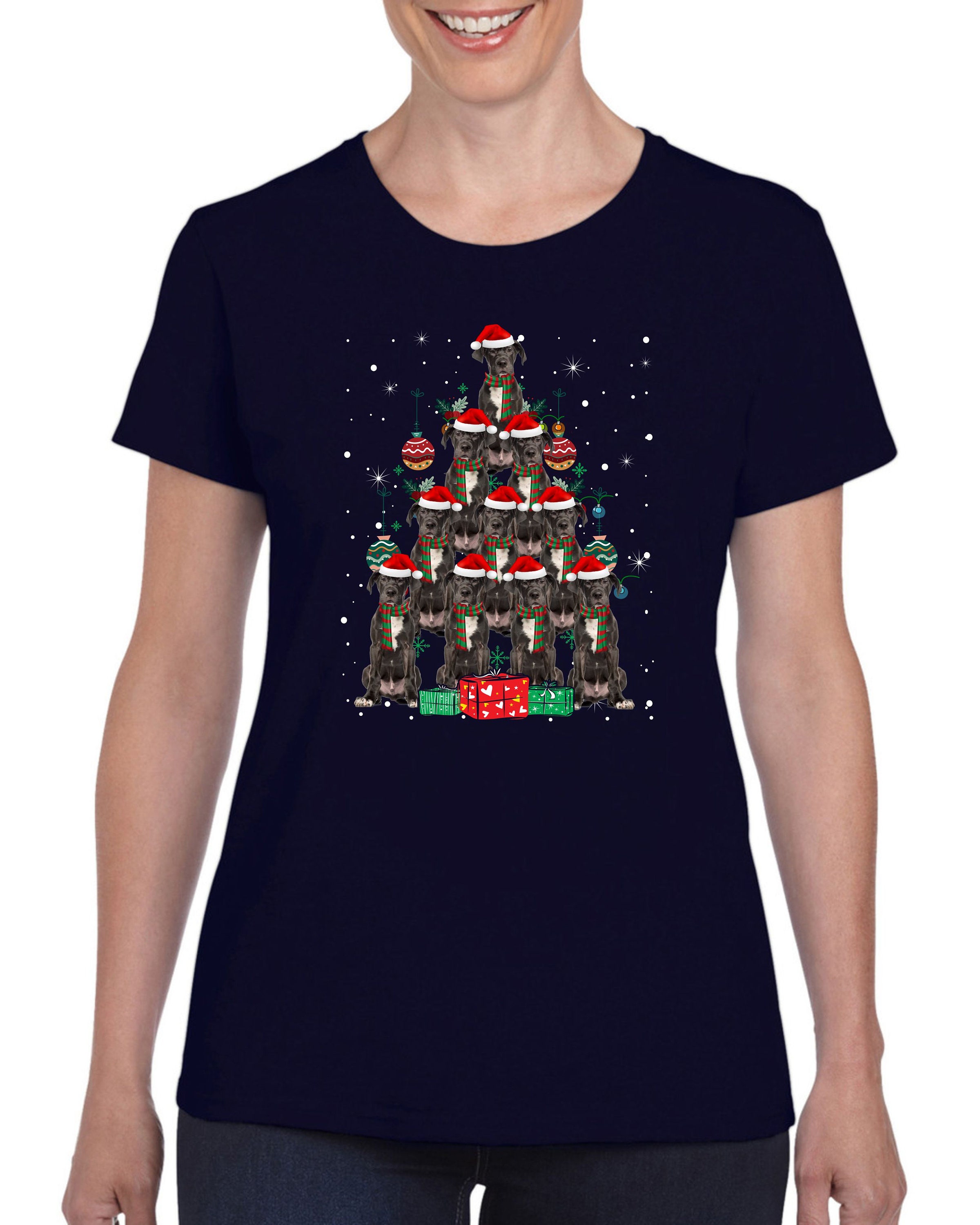 Discover Great Dane Dog Xmas Christmas Gifts Womens T Shirt Kids T-Shirt  Mens TShirt Tree Santa Clause