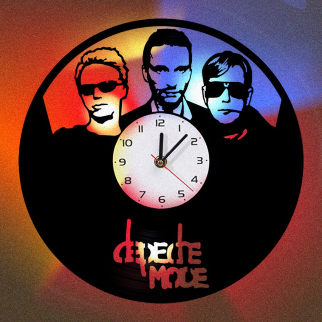 Depeche Mode Vinyl Record Clock With Bright LED Lights Room Etsy UK