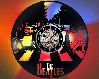 The Beatles Music Vinyl Record Clock Fans Collection Gift Room Decor Wall Art LP 