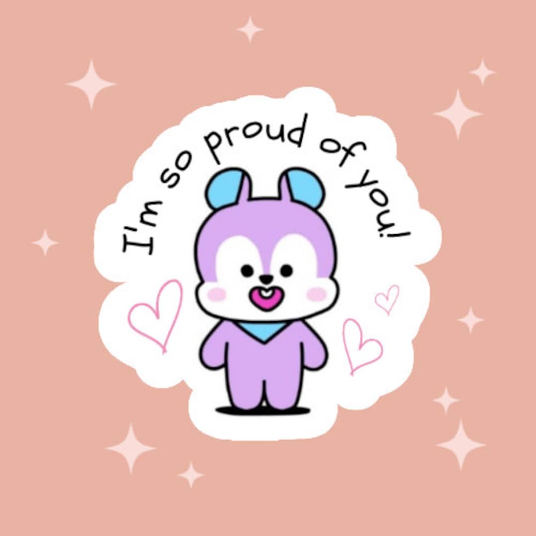 Motivational Mang Without Mask Sticker / BT21 / BTS / Paper, Matte ...