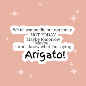 RM We all wanna die Zitat / BTS / Kpop / Papier, Mattes Vinyl und laminiertes Vinyl / Die Cut mit Easy Peel Off