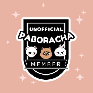 Nieoficjalna naklejka Stray Kids członka Paboracha / Kpop / Holo, matowy winyl i laminowany winyl / wycinana z łatwym odklejaniem