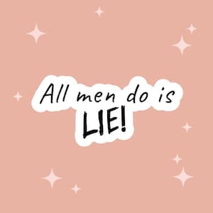 All Men Do Is Lie Wooyoung Ateez Cytat Kpop Papier Matowy Winyl Laminowany Winyl Wycinany Z Łatwym Odklejaniem