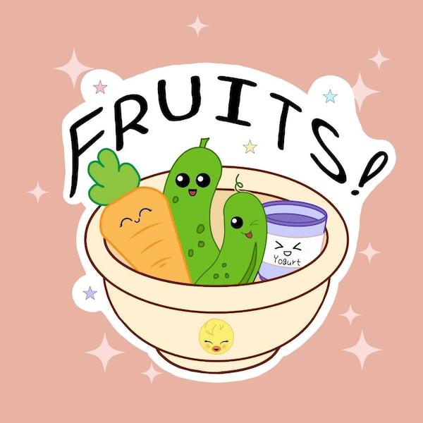 Fruits acording to SKZ Felix Quote Sticker Kpop Paper  Matte Vinyl and Laminated Vinyl Die Cut with Easy Peel Off