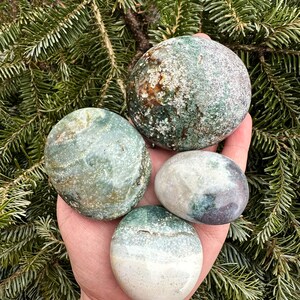 Ocean Jasper Palm Stone | High Polished Ocean Jasper | Ocean Jasper | Palm Stones