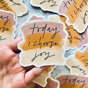 Sticker Quotes, Women Stocking Stuffer, Today I Choose Joy, Inspirational Quote Stocking Stuffer, Affirmation Sticker, Boho Sticker