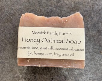 honey oatmeal goat milk soap