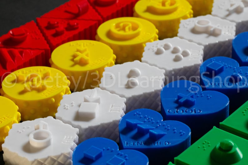 3D Universal Core Vocabulary Tactile Learning Blocks FULL SET Etsy
