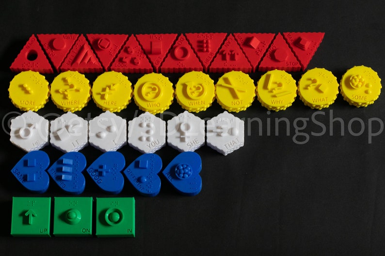 3D Universal Core Vocabulary Tactile Learning Blocks FULL SET Etsy