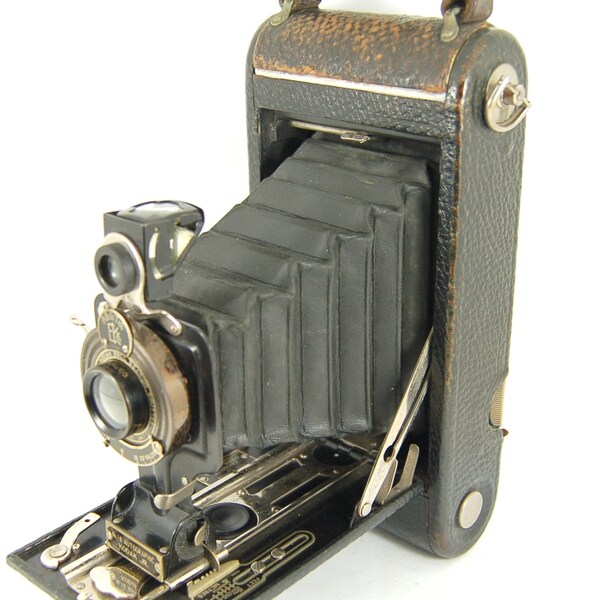 No.1A Autographic Kodak Junior Vintage camera - Classic camera - working antique camera with leather case