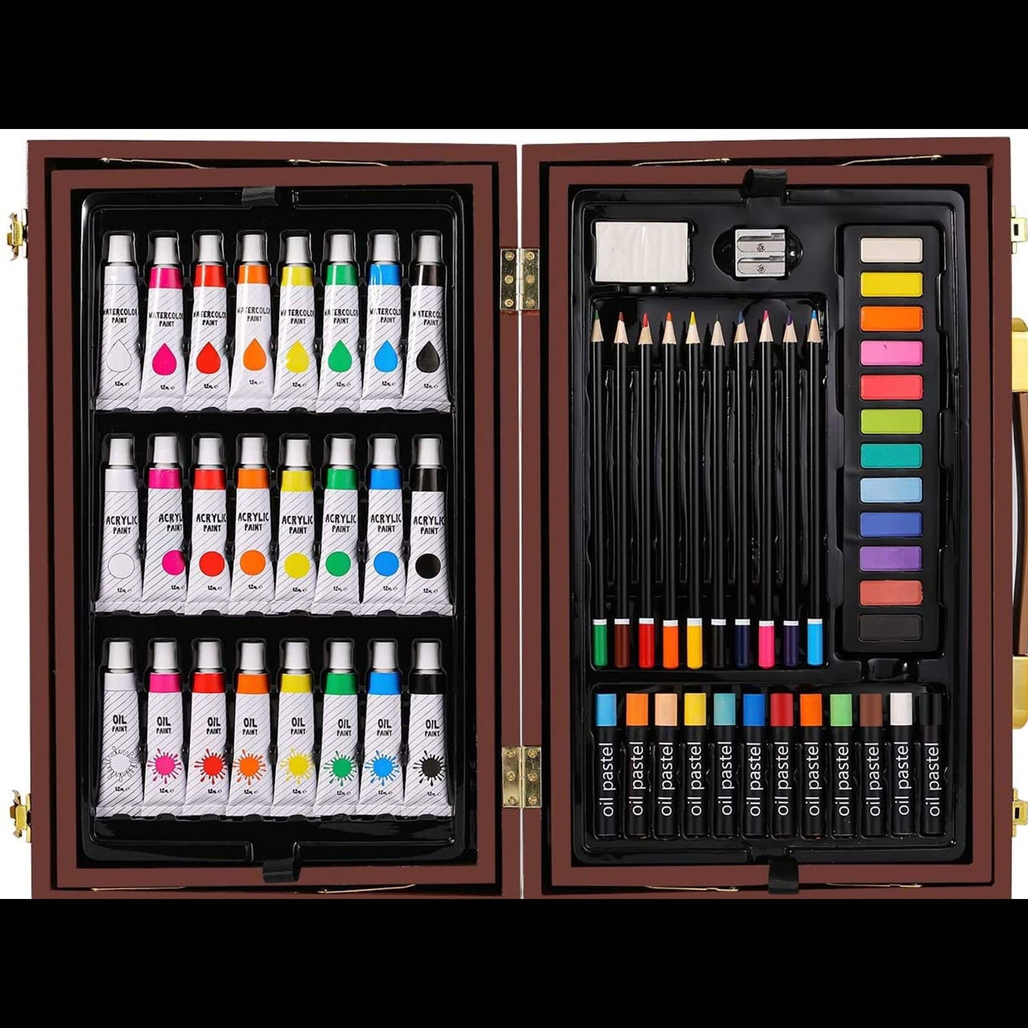 Wooden color box Art Paint Set Multi Medium colors Set A Etsy