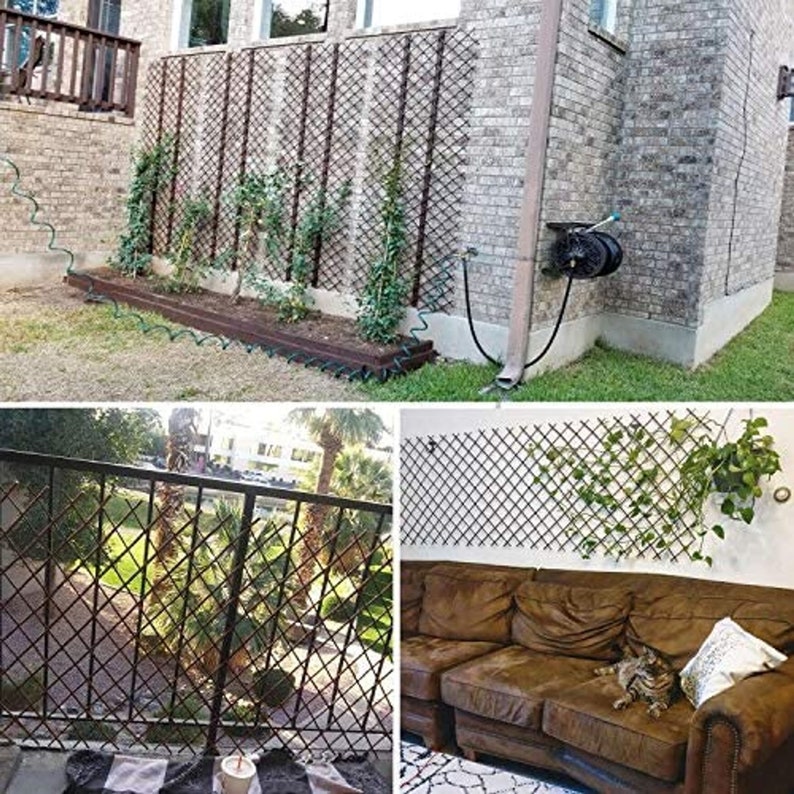 Plant Trellis Expandable Trellis Fence Panel Willow Lattice Etsy