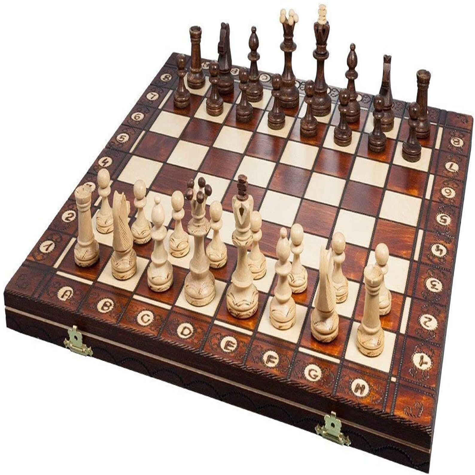 European Wooden Chess Set Classic Folding chess set 16 Etsy