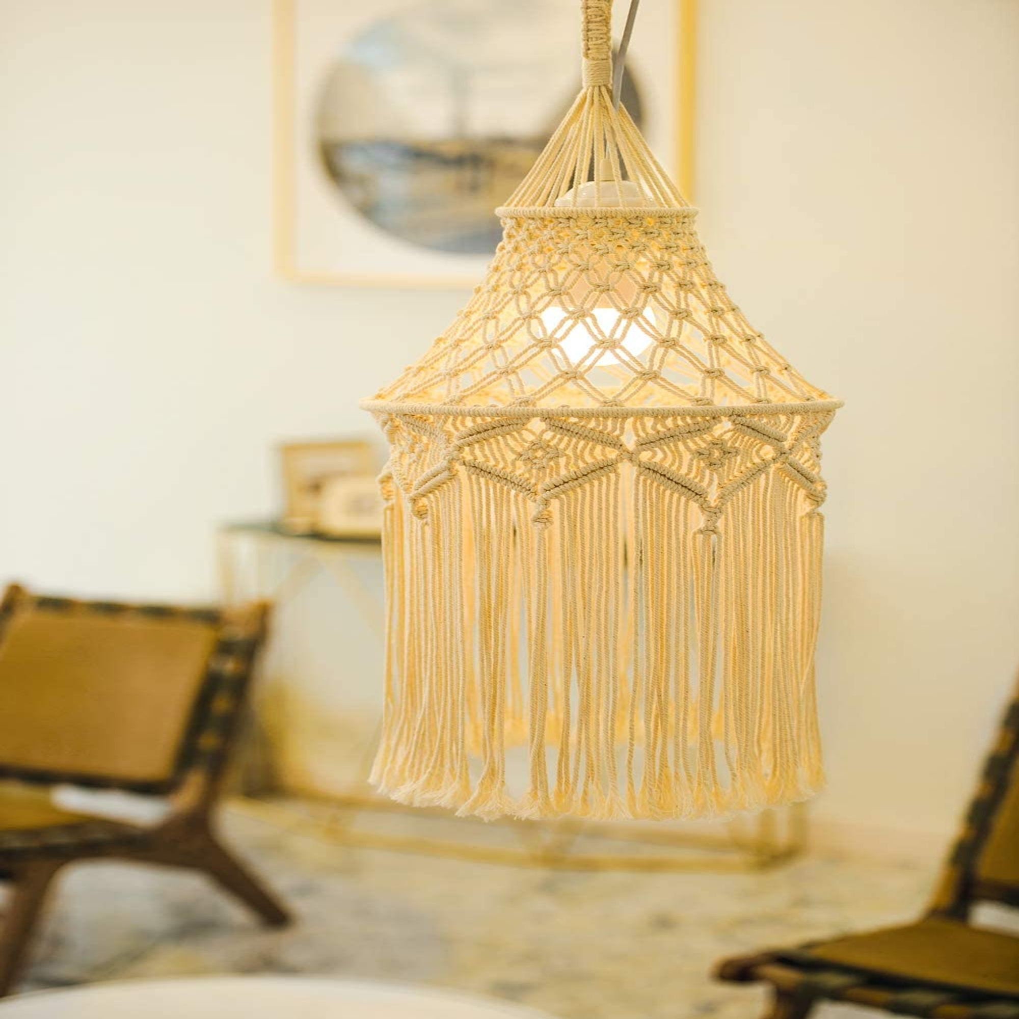 Boho Hanging Pendant Light Hanging Chandelier Lampshade Etsy