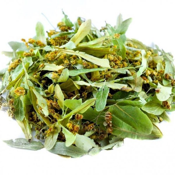 Premium Linden Blossoms, (Tilia cordata) Mediterranean Linden Flower & Leaf  100% Organic Calming Tea, Natural Dried Herb, Superior Quality