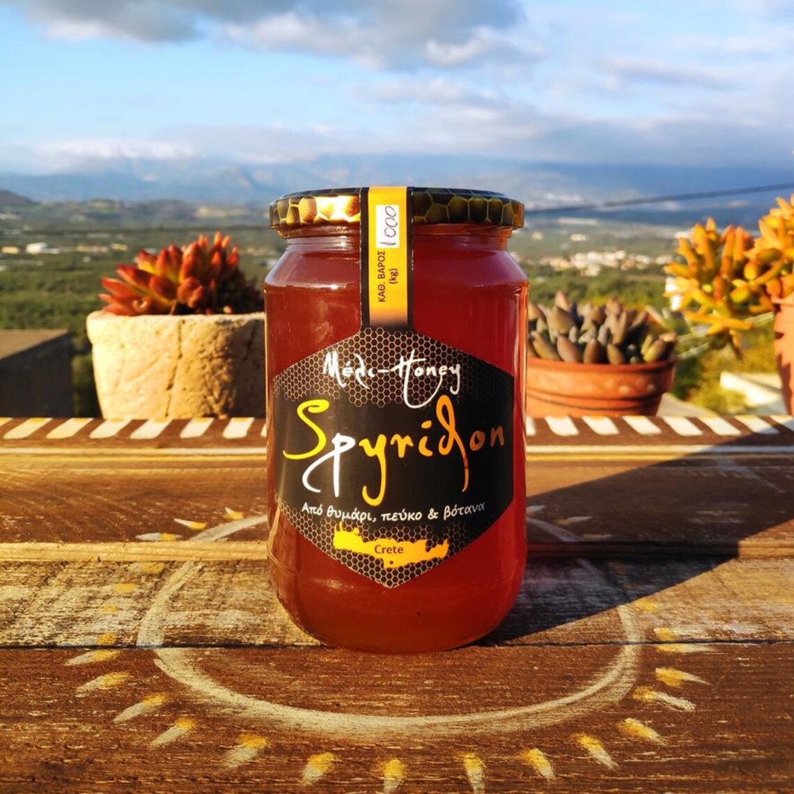Cretan Greek Thyme and Pine Honey 450gr Raw Honey 100 Etsy