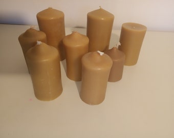 100% beeswax candles larger pillar candles in different sizes