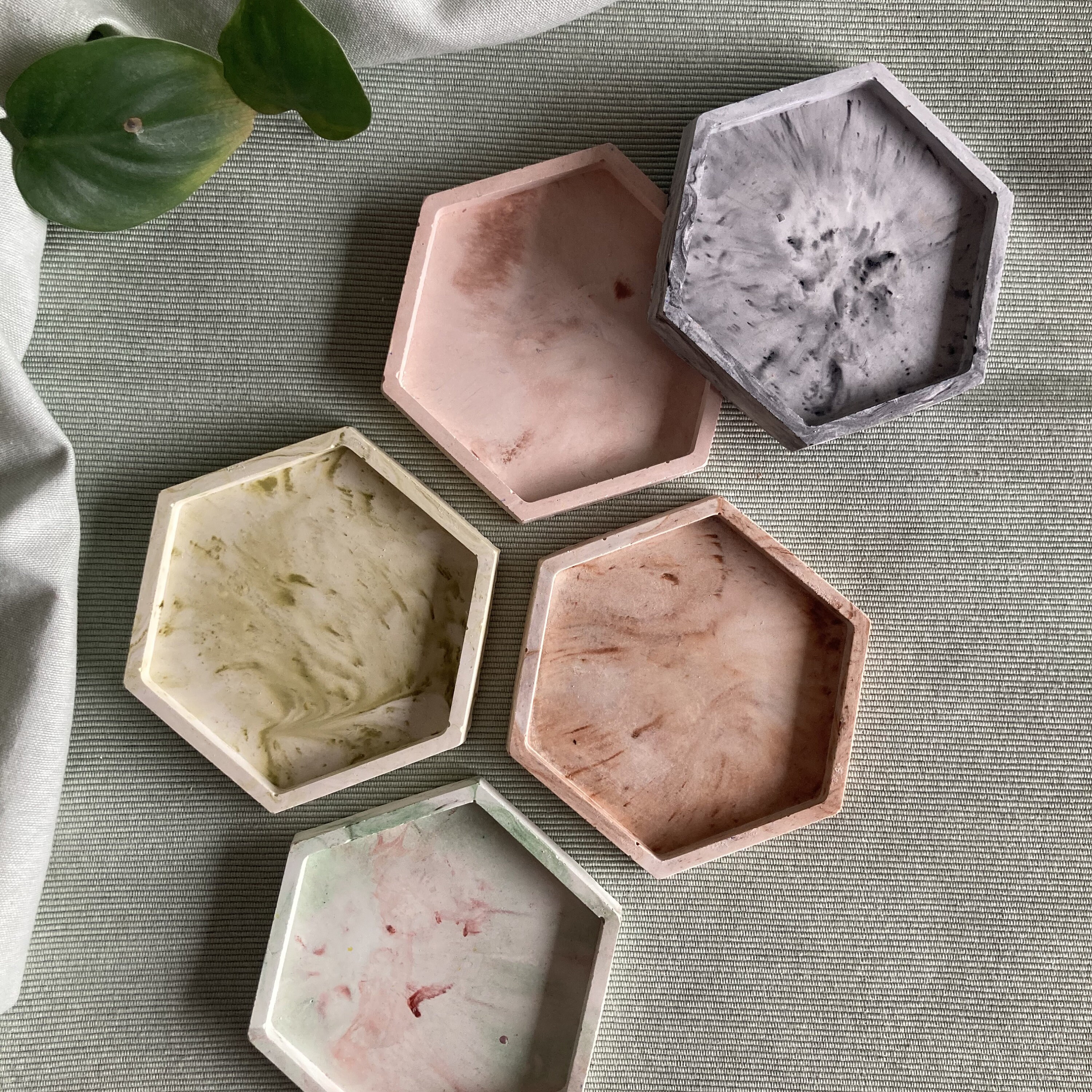 Coupelle Hexagonale - Marbré