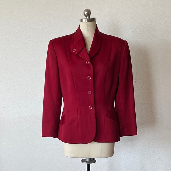 1980's Norma Kamali Cherry Red Blazer