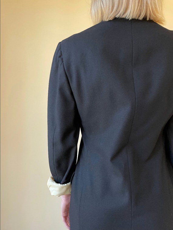 40's Single-Breasted Tailored Tuxedo Jacket - image 7