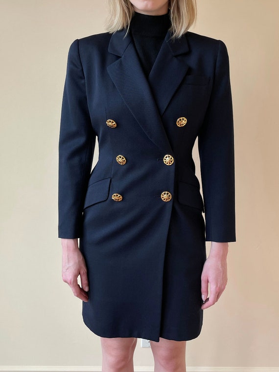 Elie Tahari Coat with Sun Decal Buttons and Gold C