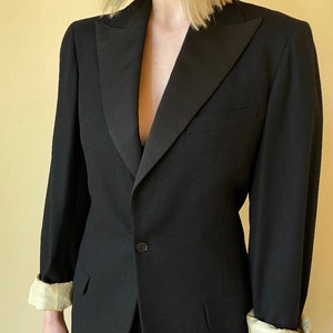 40's Single-Breasted Tailored Tuxedo Jacket