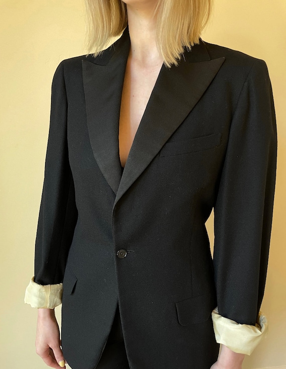 40's Single-Breasted Tailored Tuxedo Jacket - image 1