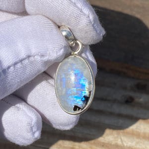 Handmade Natural Moonstone 925 Sterling Silver Pendant