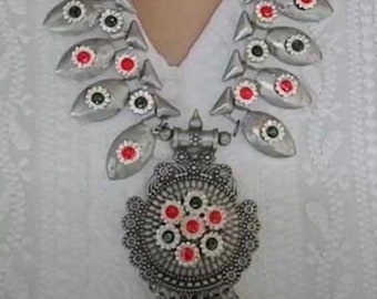 Indian Oxidize Long Necklace / Women Necklace / Trendy Necklace / Choker Necklace / Oxidized Jewelry / Gifts