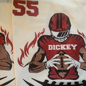 Glitter Football Player Shirt