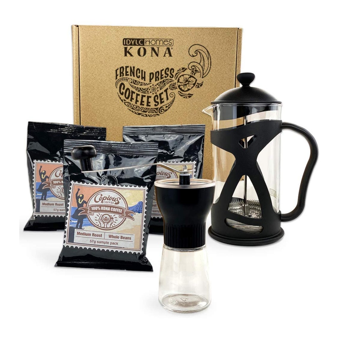 Hawaiian Sampler Coffee Gift Basket for Mom French Press Etsy