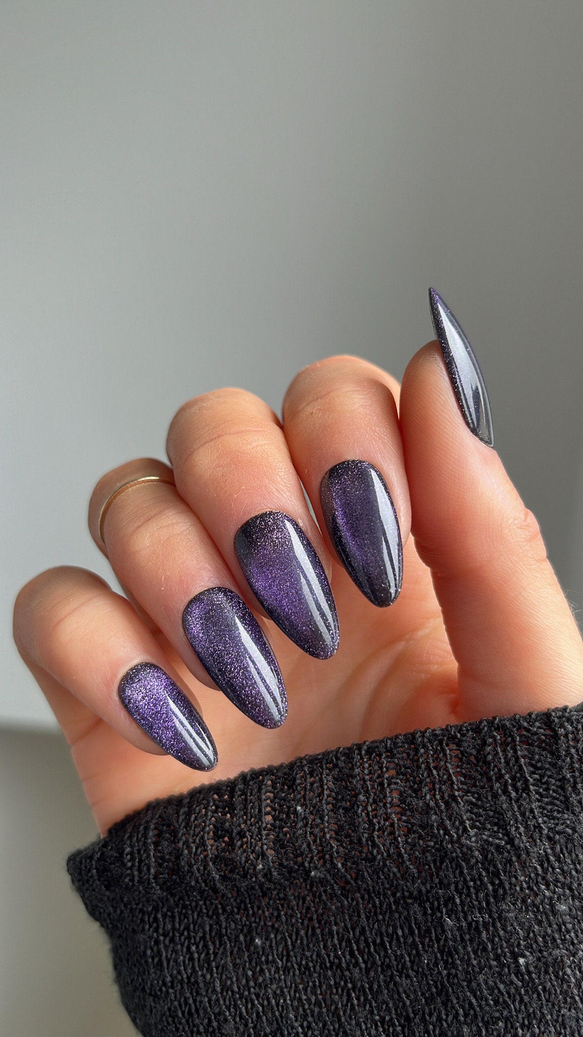Purple cat eye nails - .de