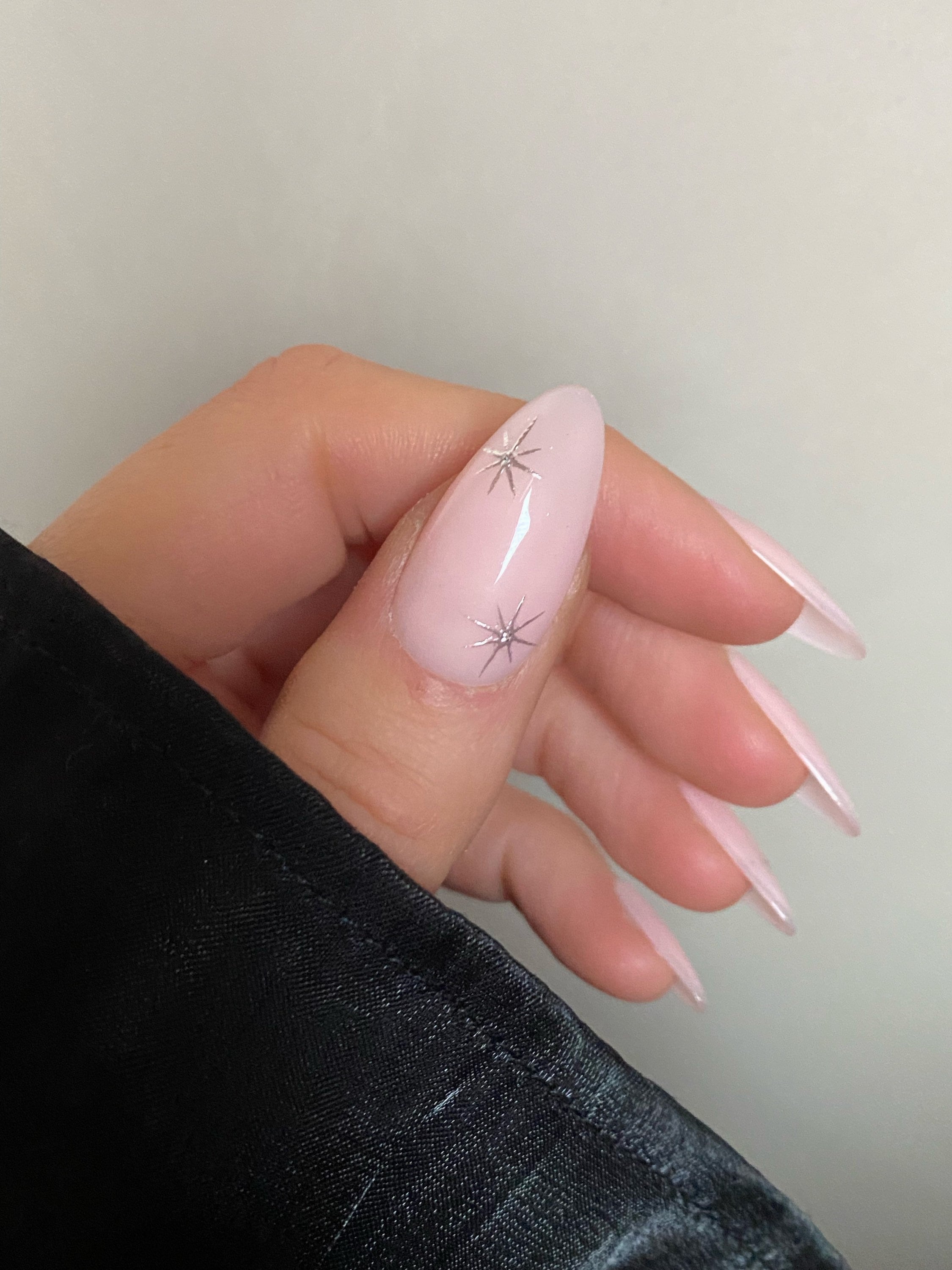Silver Stars Custom Press on Nails - Etsy
