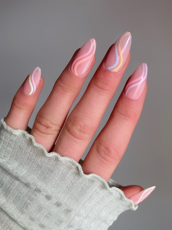 Easter almond nails