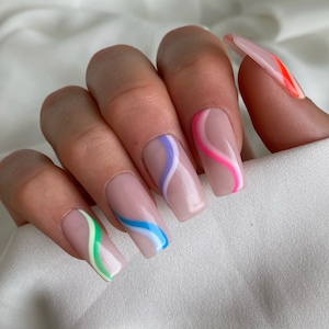Acrylic nail 2024 designs for summer