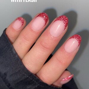 Reflective Glitter Tips - Custom Press On Nails
