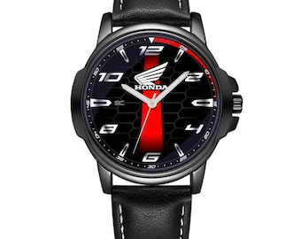 Reloj de pulsera de cuarzo Honda Heritage Stripe CBR SH Fan Art para motociclistas, deportivo, en acero, ideal como regalo o gadget.