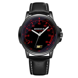 Renault Sport 16S 1990s 1916V Turbo Sports Car Reloj de pulsera con tacómetro Caja de acero Analógico Fan Art