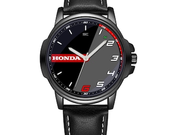 Honda Gear Passion CBR Quartz Fan Art Polshorloge voor Motorrijders, Sportief, Staal, Gadget of Cadeau-idee, Handgeschakelde Versnellingsbak