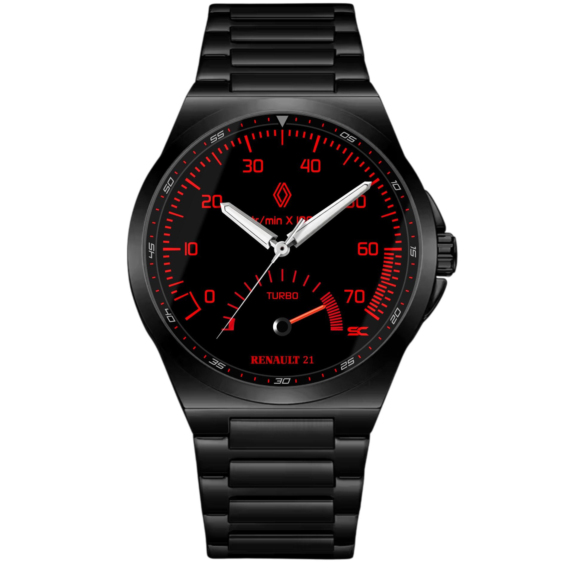 Montre Bracelet Renault - Homme - Mouvement Quartz - Style Automobile Rétro