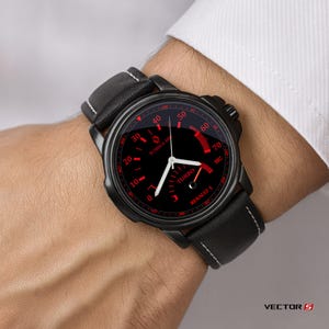 Reloj de pulsera analógico con cuentarrevoluciones y diseño de Renault Sport Super 5 GT Turbo, deportivo, años 90, caja de acero imagen 5