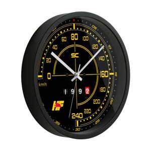 30cm Silent Quartz Wall Clock with Speedometer Inspired by the Lancia Delta HF EVO Integrale Vintage Sport