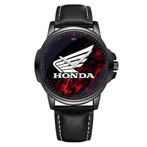 Zegarek kwarcowy Honda Passion Logo CBR Fan Art dla motocyklistów i motocyklistów, ze stali, gadżet lub pomysł na prezent