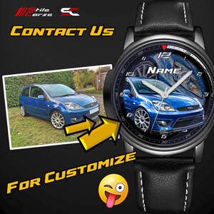 Zegarek naręczny BMW M3 E46 RPM z obrotomierzem dla entuzjastów mocy M z kopertą ze stali nierdzewnej i paskiem ze skóry ekologicznej zdjęcie 9
