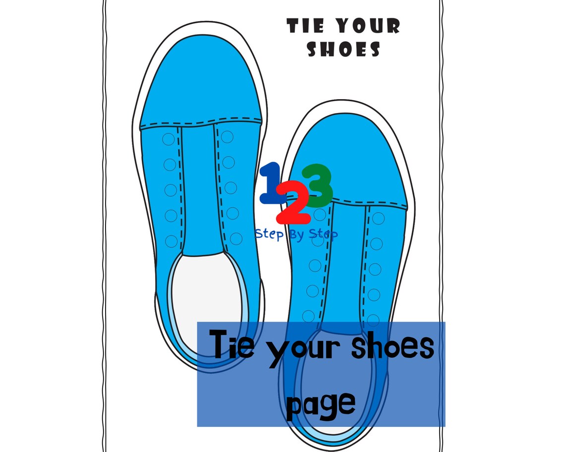 Tie Your Shoes Activity Page Printable - Etsy