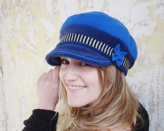 Casquette polaire femme hiver noeud, couleurs personnalisables