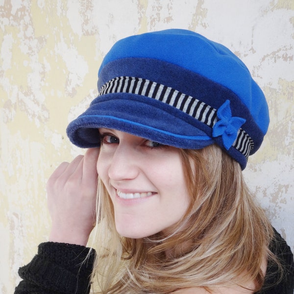 Casquette polaire femme hiver noeud, couleurs personnalisables